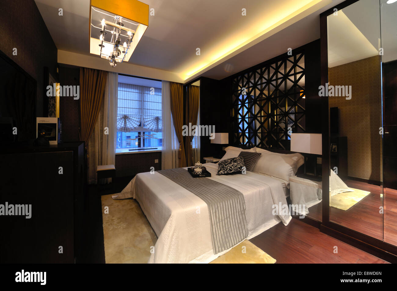 Camera da letto interno Foto Stock