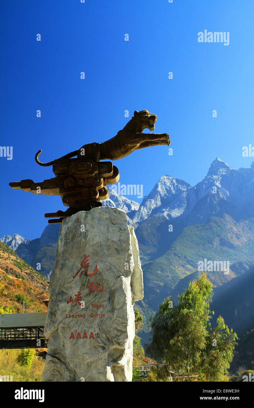 Lijiang, saltando di Tiger Foto Stock