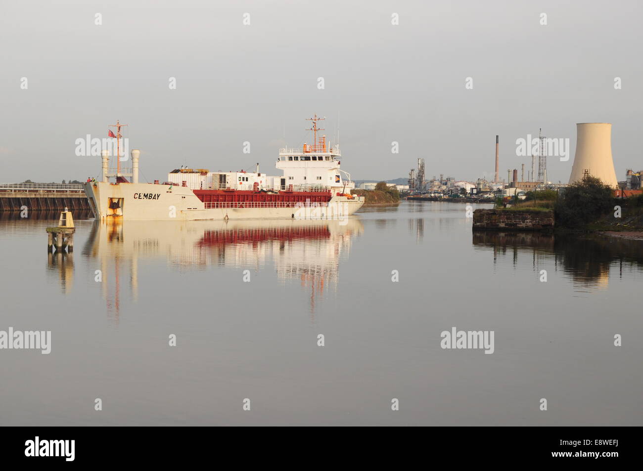 Manchester Ship Canal a Ellesmere Port Foto Stock