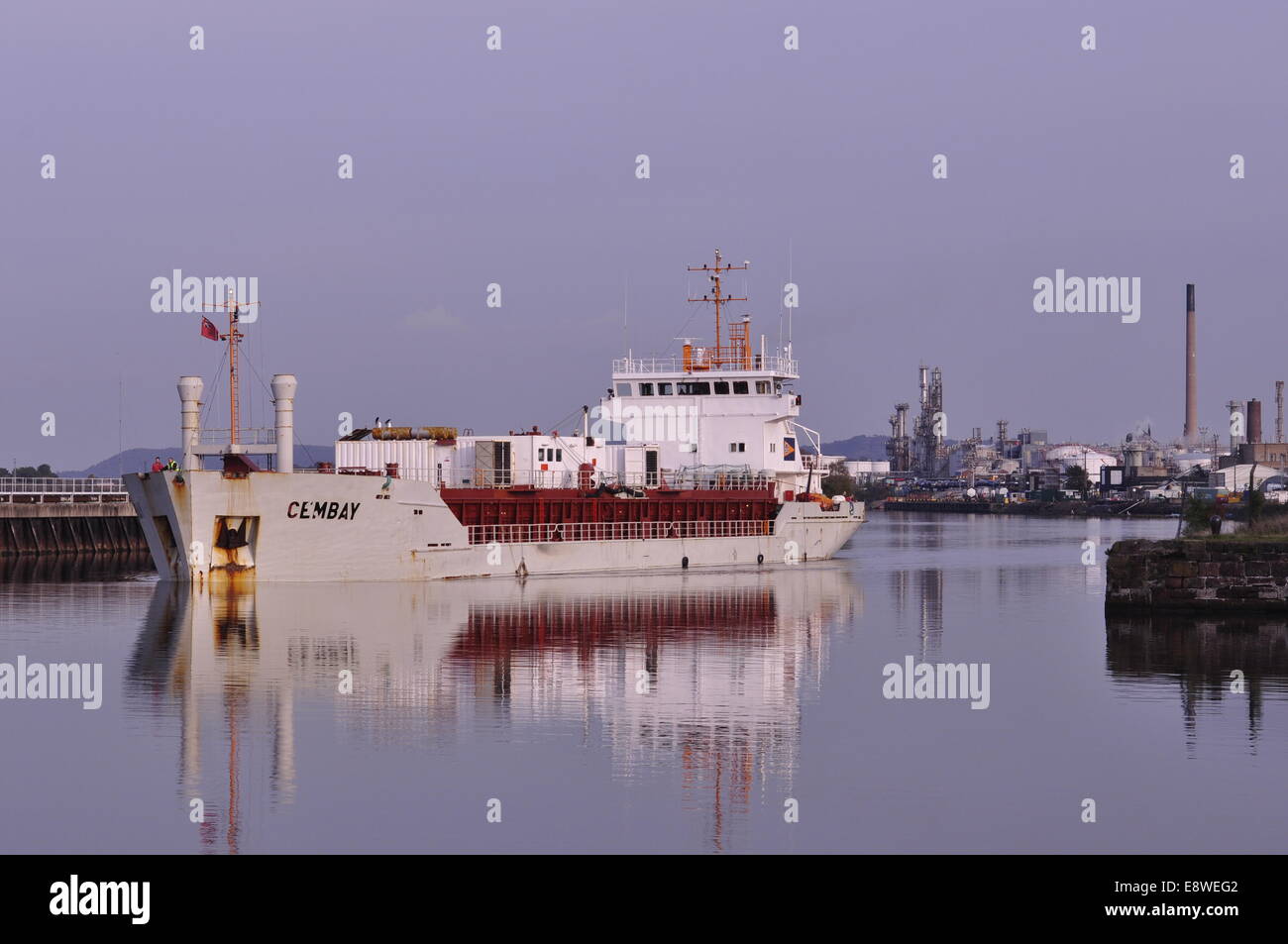 Manchester Ship Canal a Ellesmere Port Foto Stock