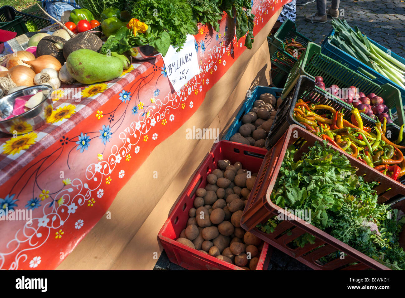 Naplavka Farmers Market Praga Repubblica Ceca Foto Stock