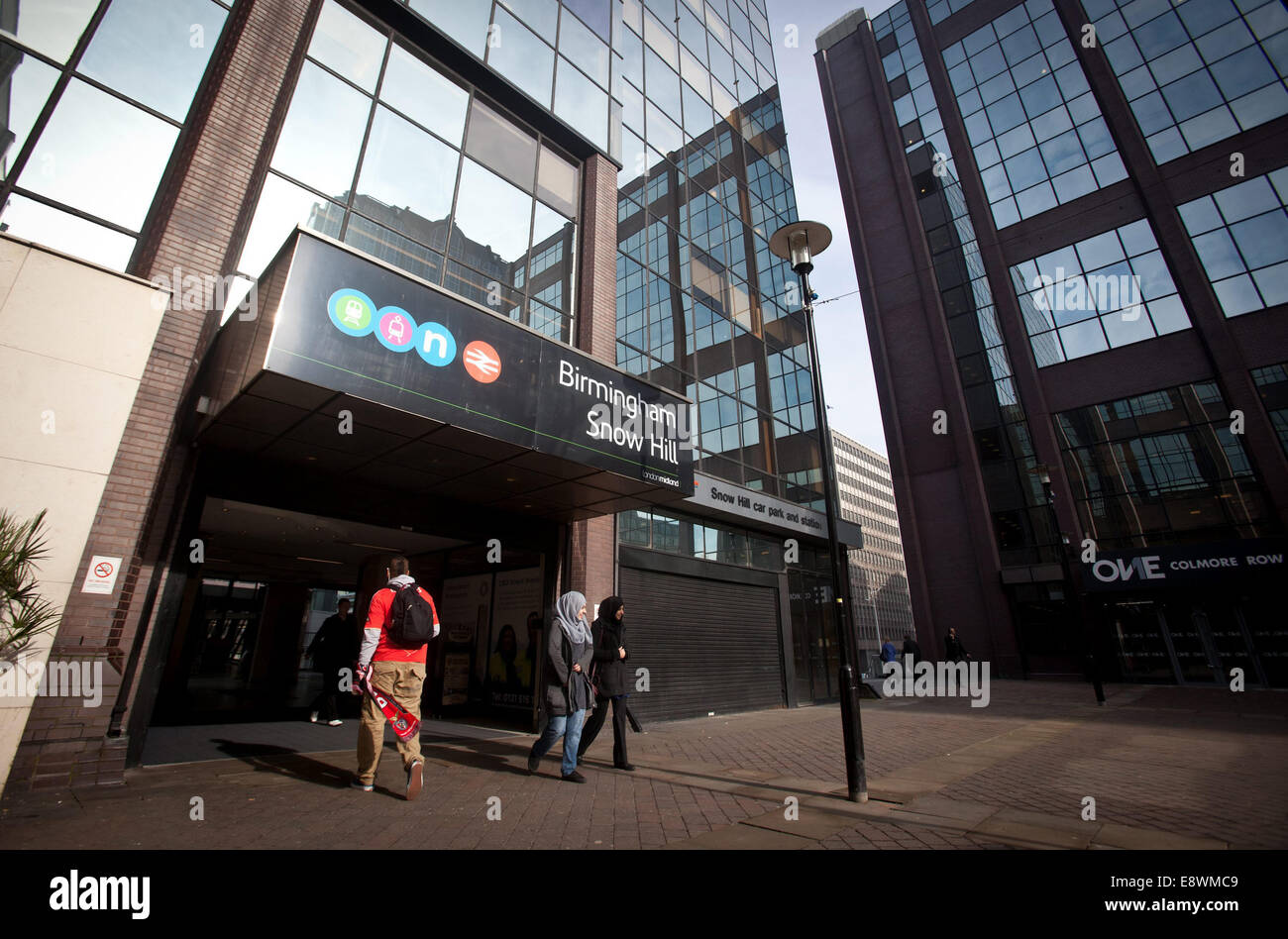 Snow Hill stazione ferroviaria di Birmingham West Midlands. Foto Stock