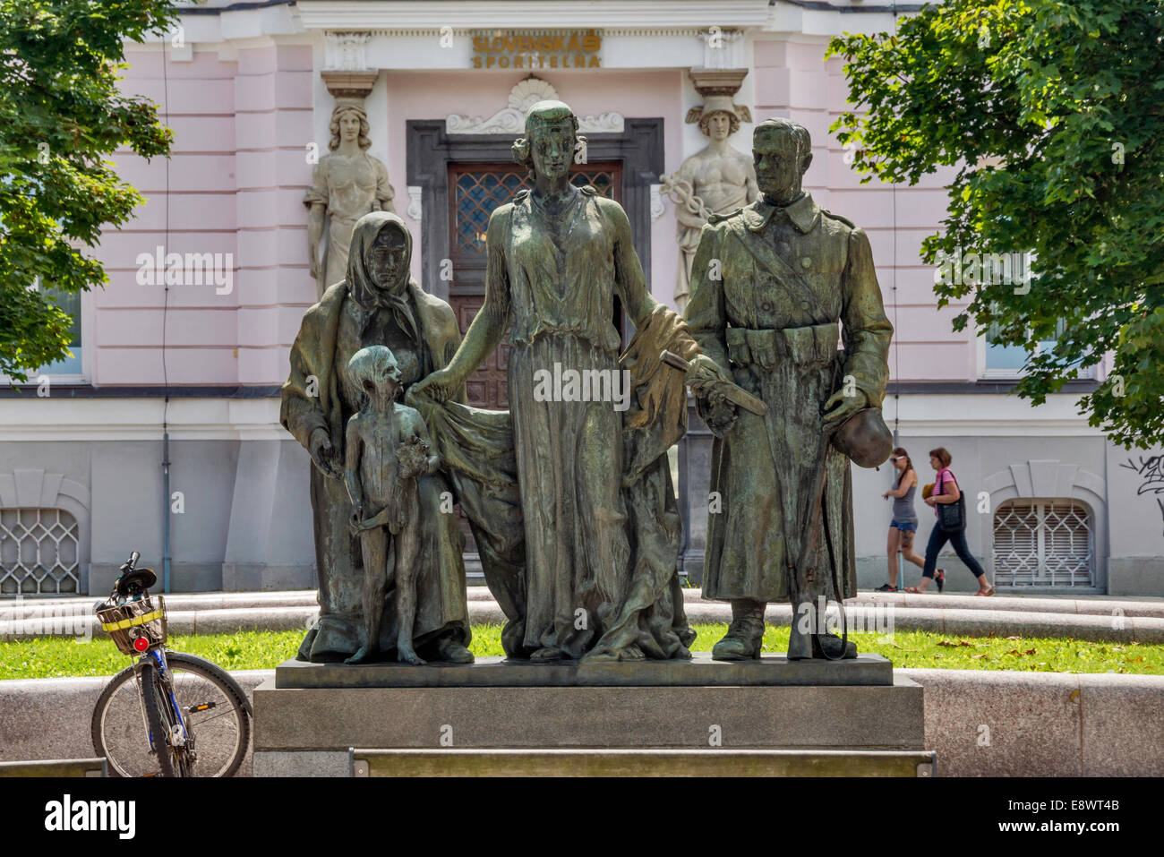Uprising nazionale slovacco monumento nel centro di Martin, Zilina Regione, Slovacchia Foto Stock