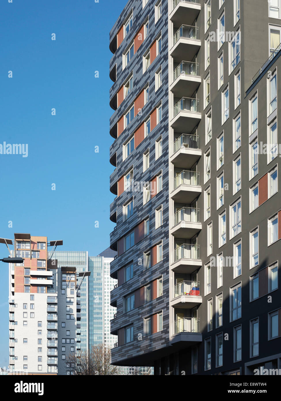 Corte Indescon, Canary Wharf, Londra. La fase 1 della zona residenziale di impiego misto sviluppo Foto Stock