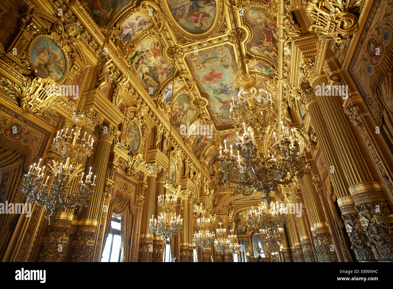 Opera Garnier interno a Parigi, Francia Foto Stock