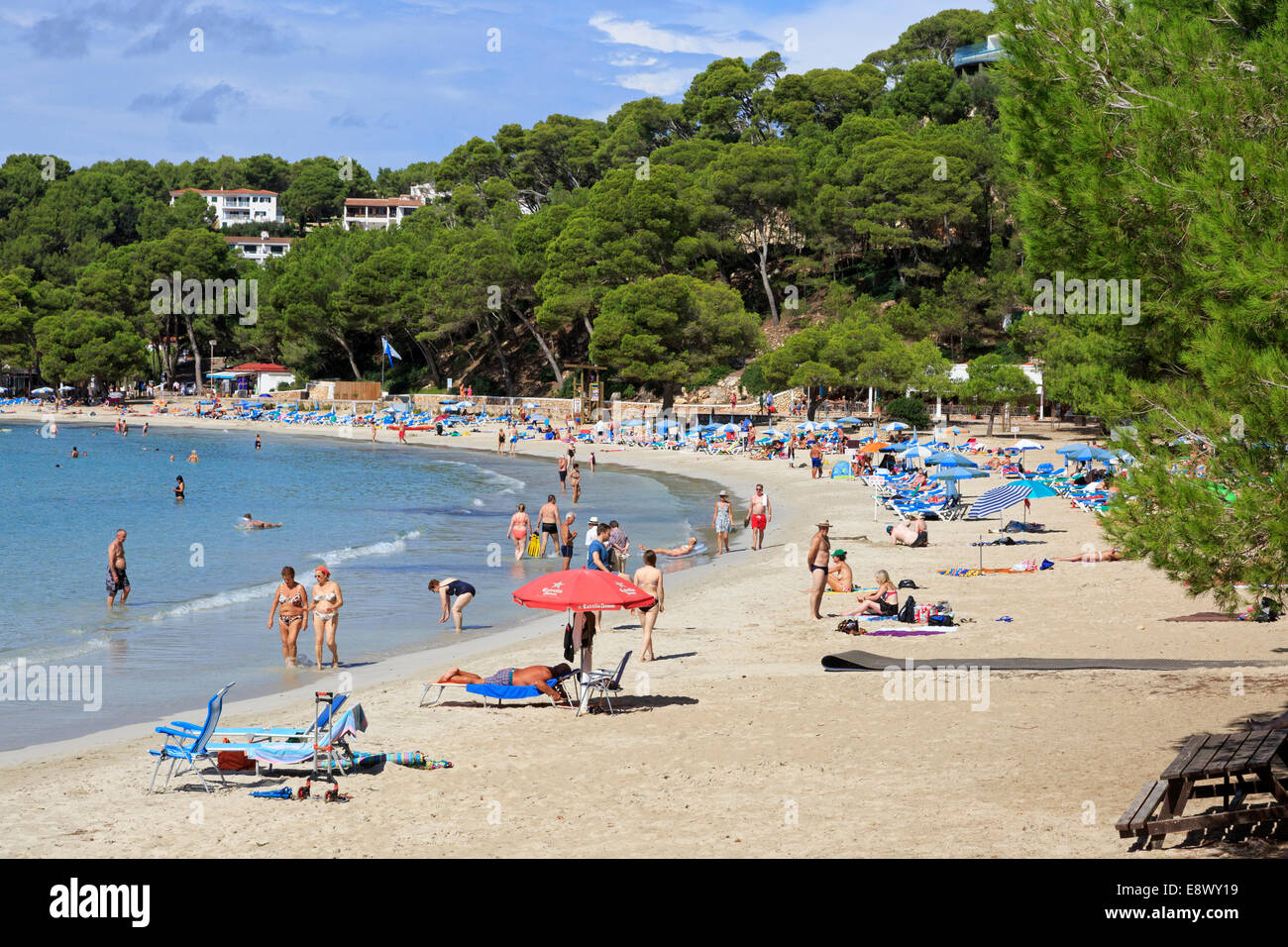 Spiaggia di Cala Galdana, Menorca, isole Baleari, Spagna Foto Stock