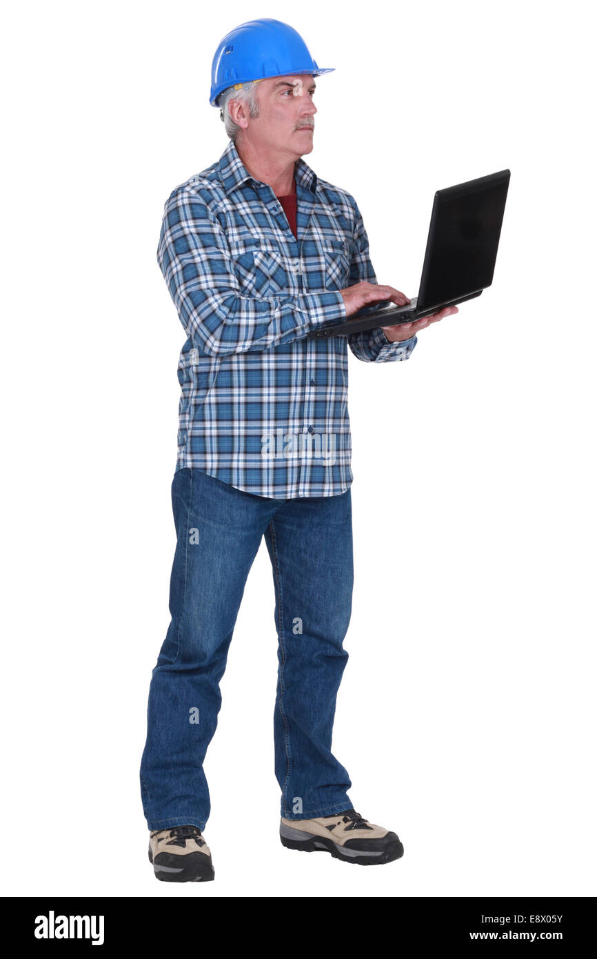 Ventola per il fai da te con il computer portatile Foto Stock