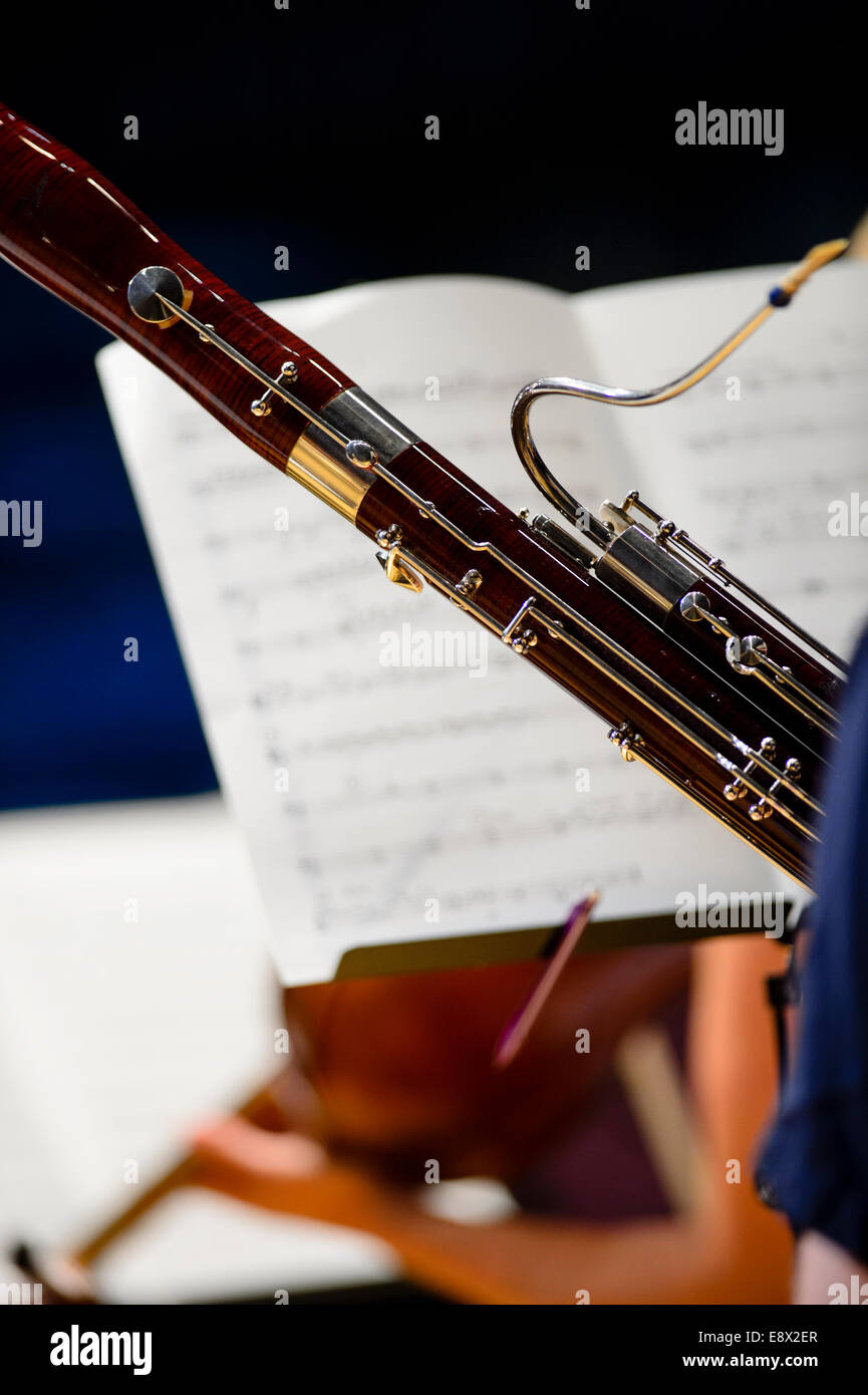Strumenti a fiato : Oboe...l'Orion Ensemble in prove a Aberystwyth Arts Center's MusicFest 2014 Foto Stock