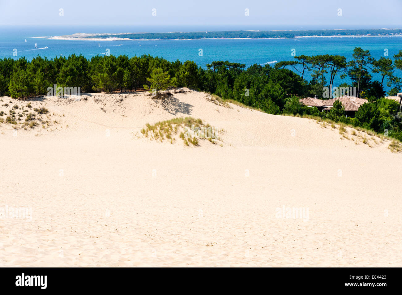 La Francia, La Teste de Buch, Baia di Arcachon. Dune du Pilat, le più alte dune di sabbia in Europa. Foto Stock
