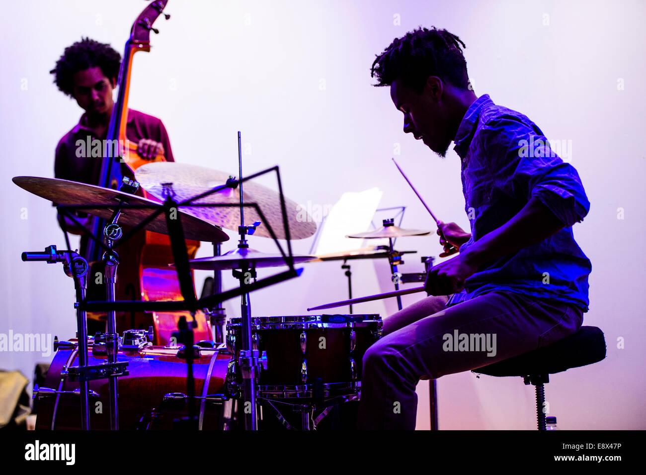 "La sessione" Jazz Quintet a Aberystwyth MusicFest 2014 Foto Stock