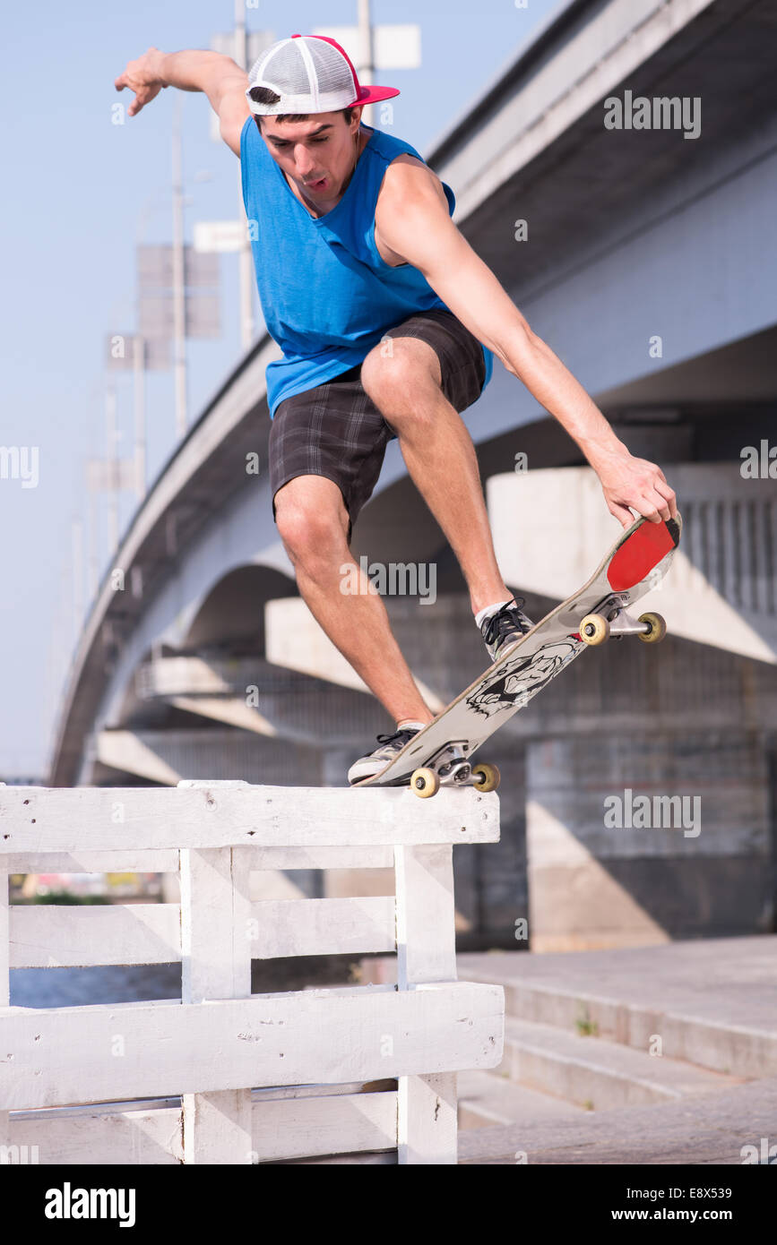 Lo skateboard non è per tutti Foto Stock