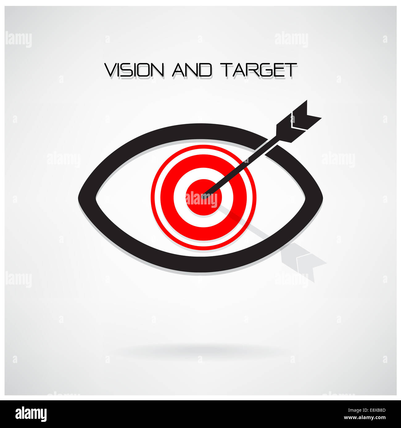 Visione e obiettivo concetto ,simbolo dell'occhio,business idea ,abstract background. Foto Stock