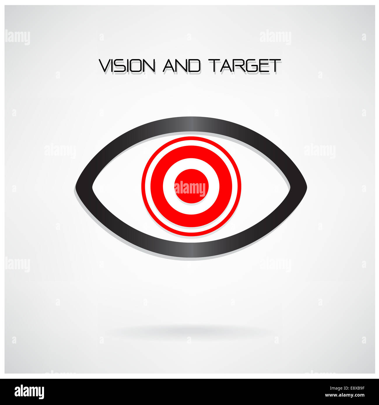Visione e obiettivo concetto ,simbolo dell'occhio,business idea ,abstract background. Foto Stock