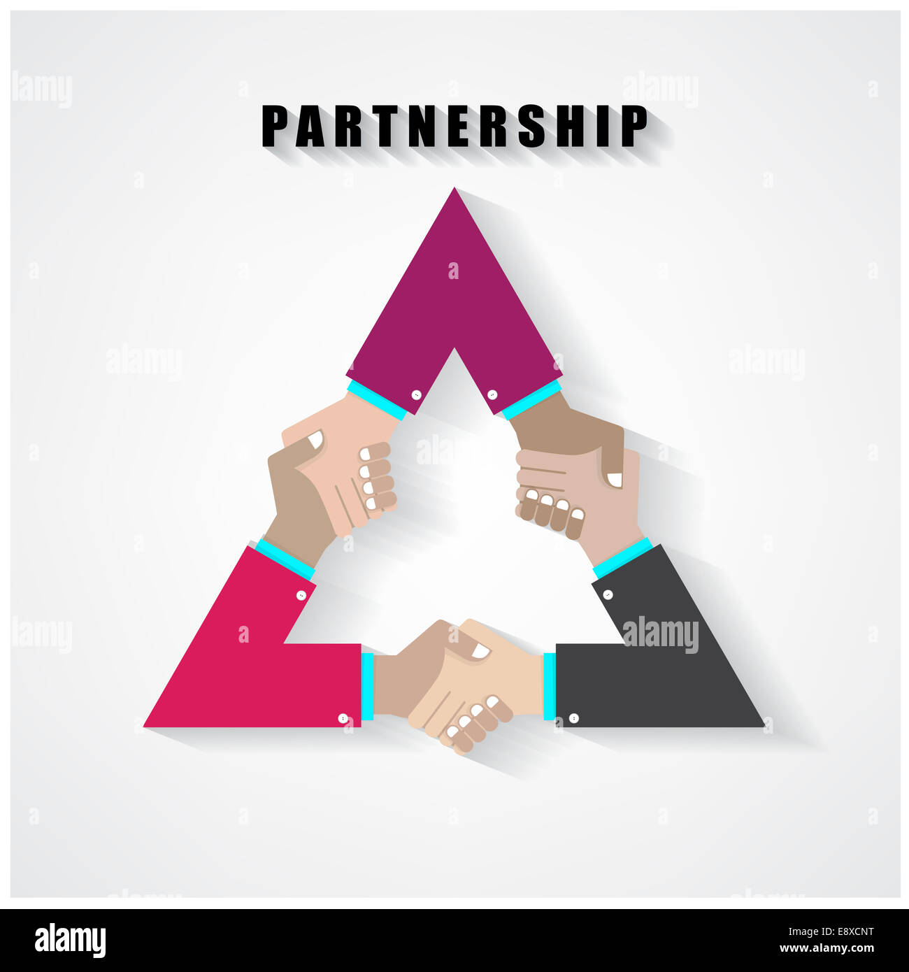 Supporto e assistenza concetto,teamwork mani concetto,concetto di handshake Foto Stock