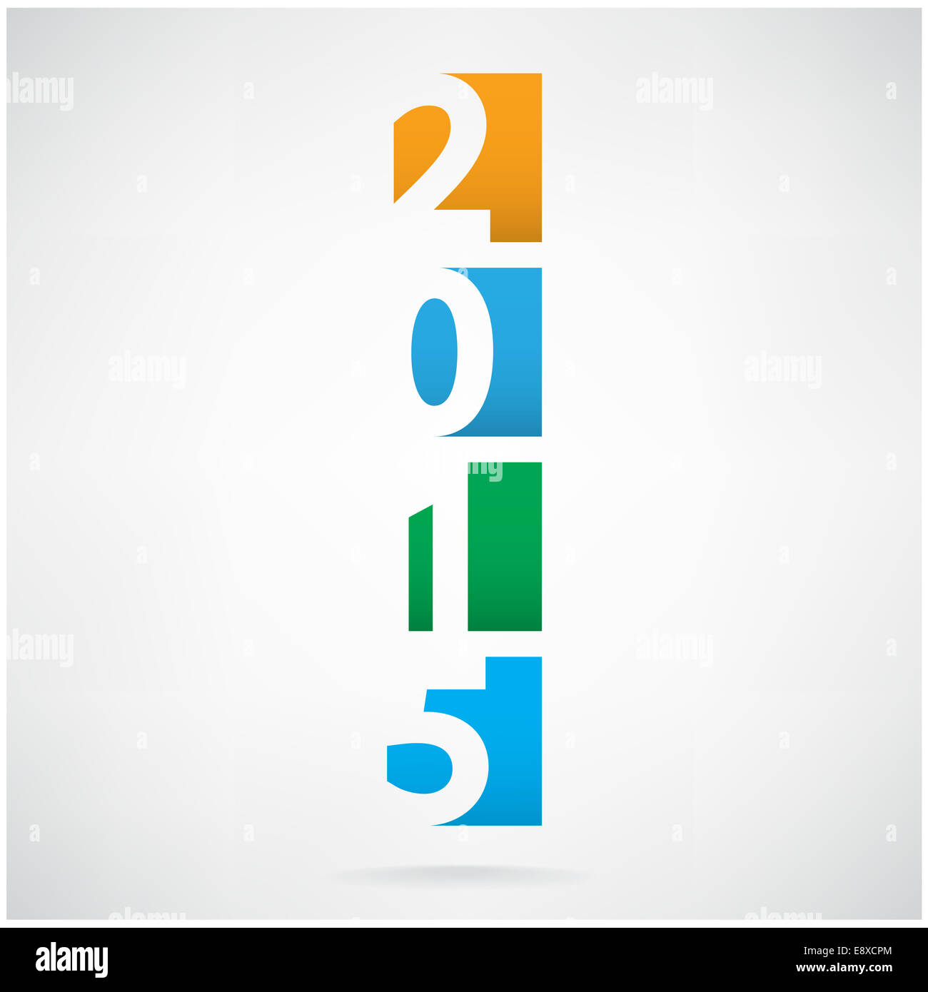 Creative felice anno nuovo 2015 design di testo Foto Stock