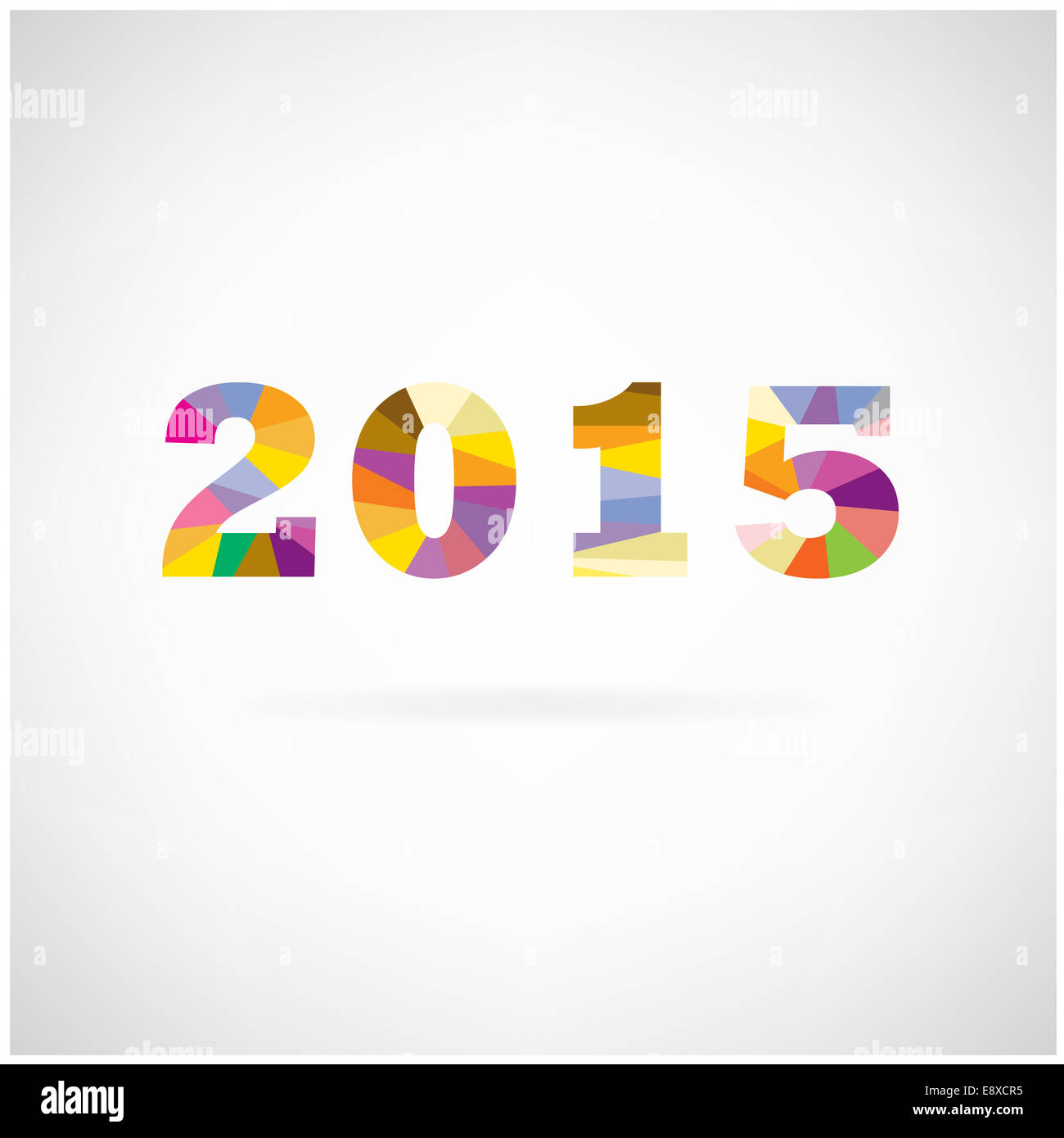 Creative felice anno nuovo 2015 Design di testo. Foto Stock