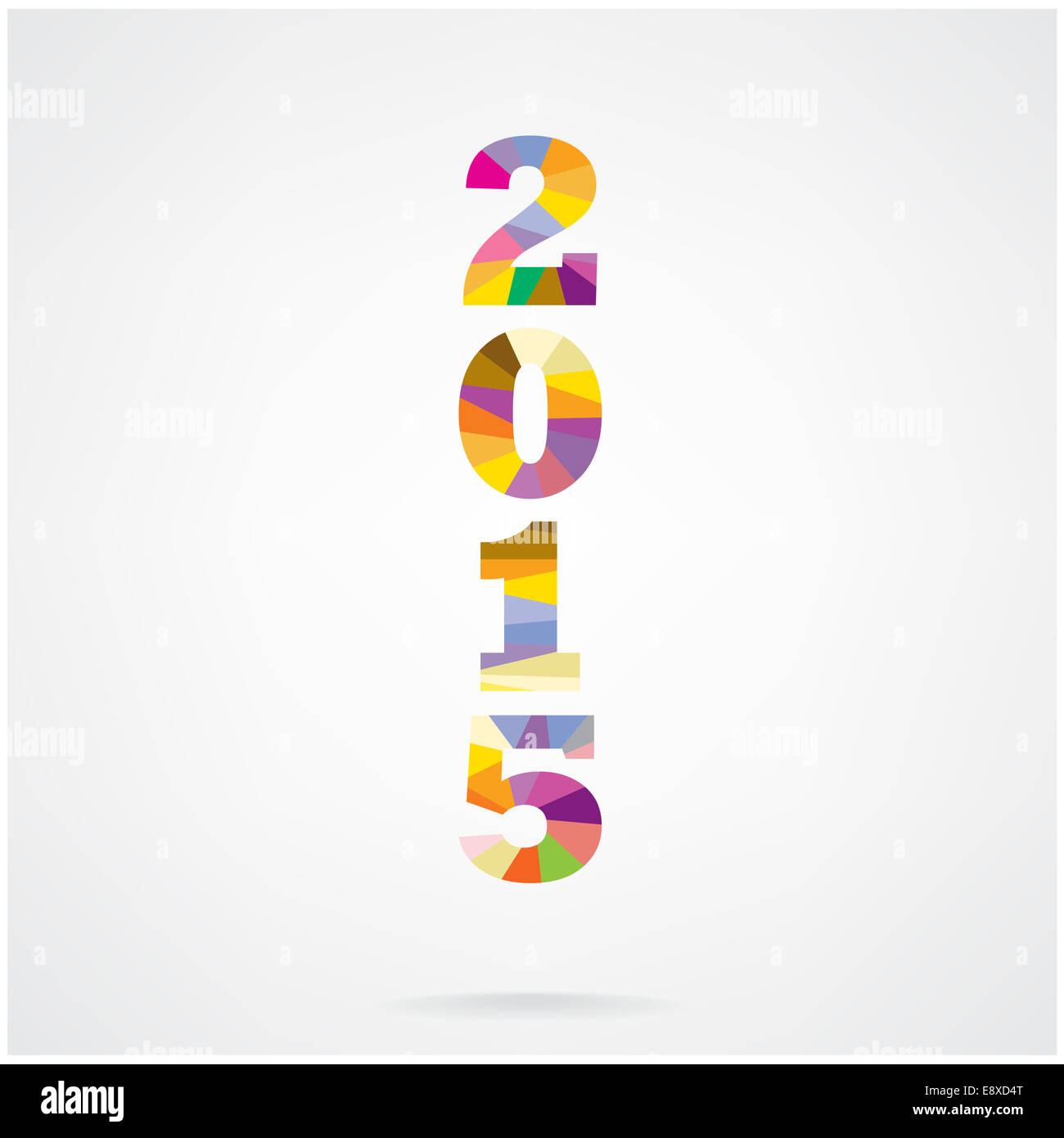 Creative felice anno nuovo 2015 Design di testo. Foto Stock