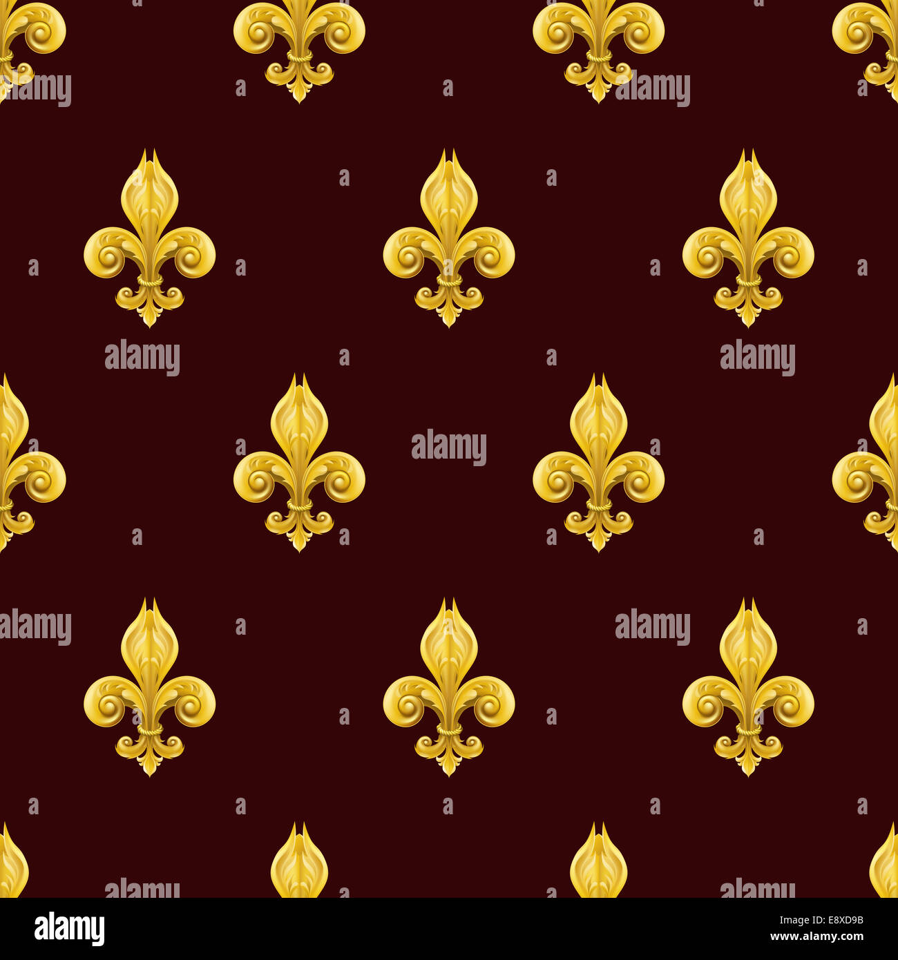 Un background seamles dotato di un pattern di fleur se lis Foto Stock