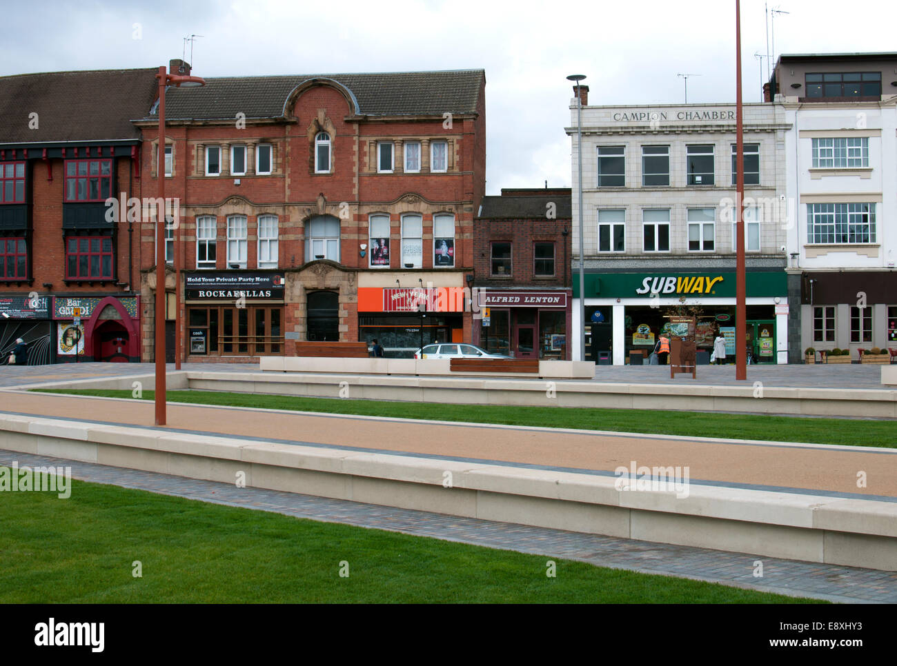 Giubileo Square, Leicester, Leicestershire, England, Regno Unito Foto Stock