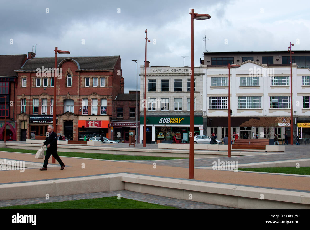 Giubileo Square, Leicester, Leicestershire, England, Regno Unito Foto Stock