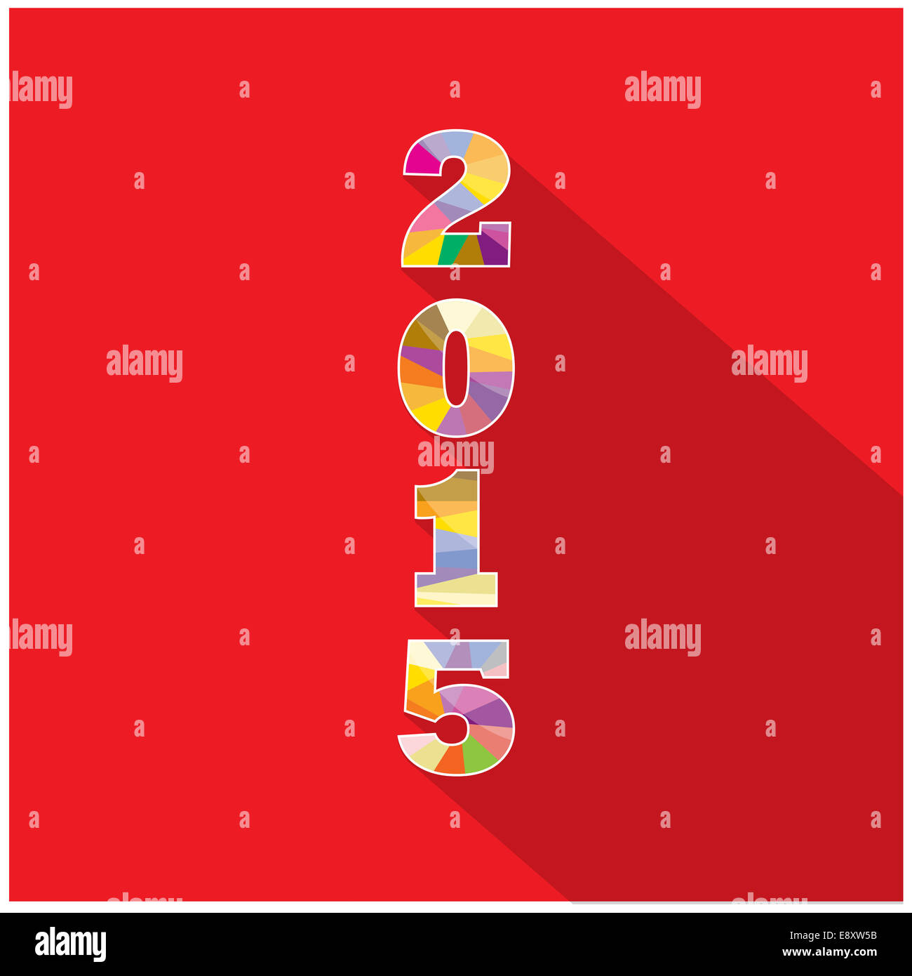 Creative felice anno nuovo 2015 Design di testo. Foto Stock