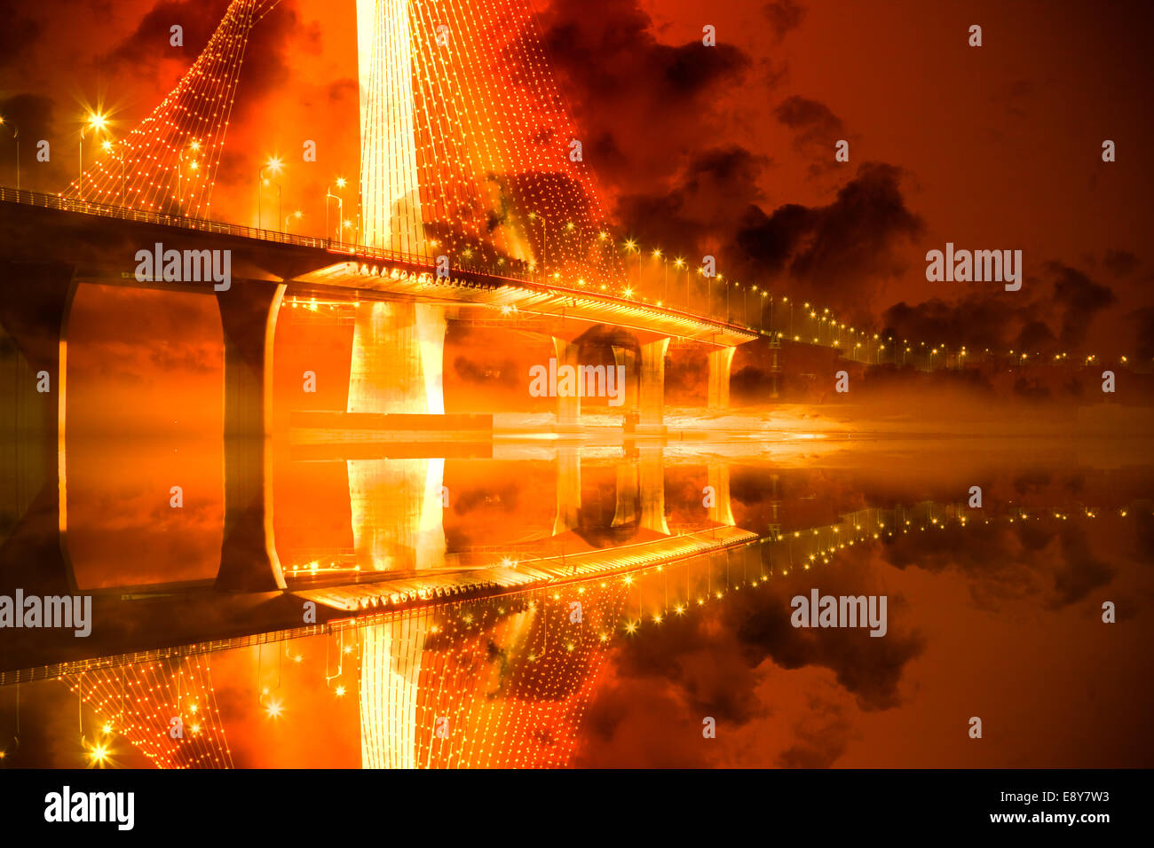 notte del ponticello Foto Stock