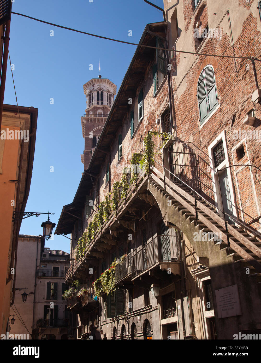Torre dei Lamberti Foto Stock