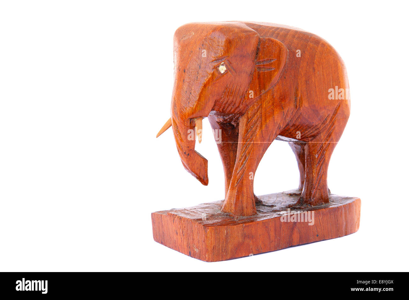 Statuetta di legno di un elefante Foto Stock