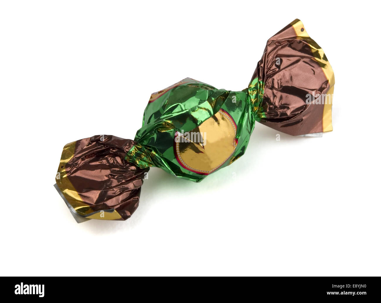 Carta metallizzata avvolto candy Foto Stock