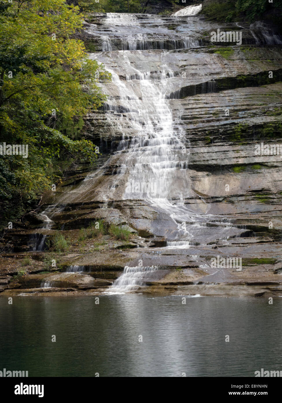 Latticello Falls, Ithaca NY USA. Foto Stock