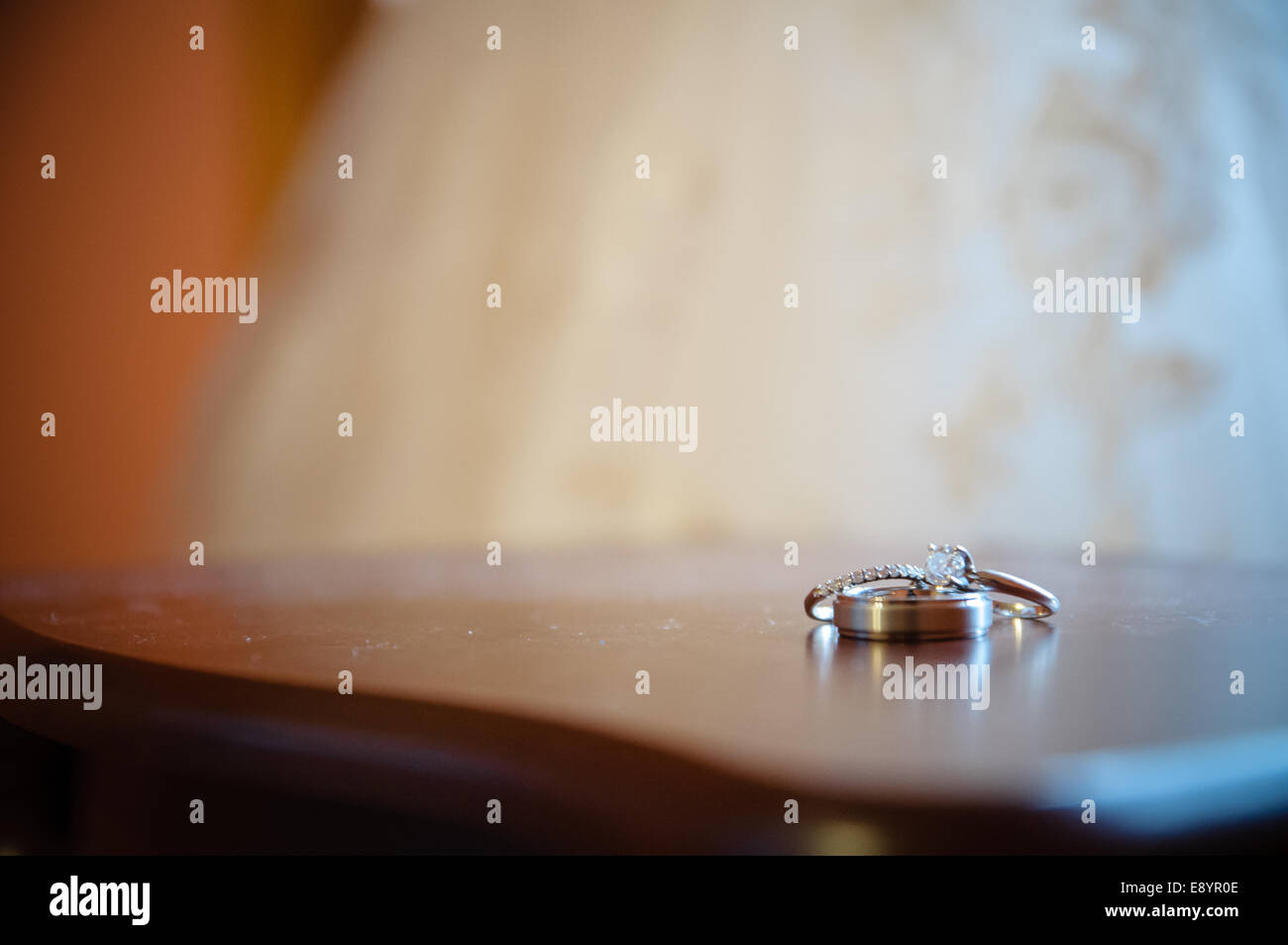 Dettagli anello per matrimoni Foto Stock