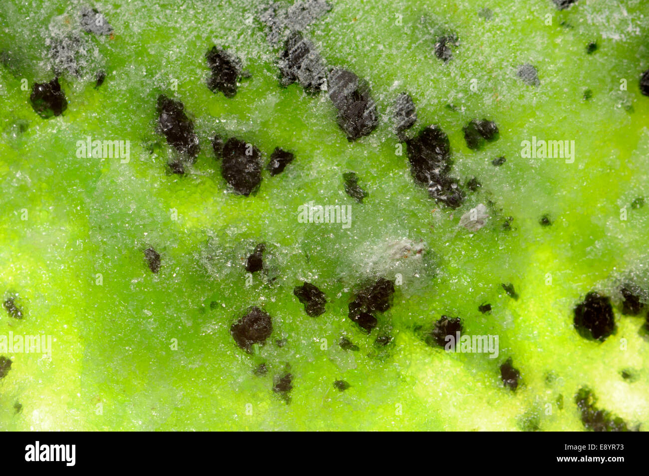 Anyolite - Zoisite verde con Ruby (dalla Tanzania) Foto Stock