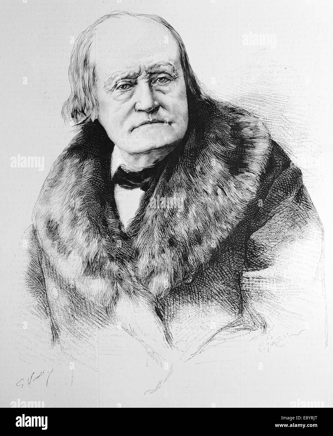 Henri Milne-Edwards (1800-1885). Uno zoologo francese. Illustrazione artistica, 1885, Spagna. Foto Stock