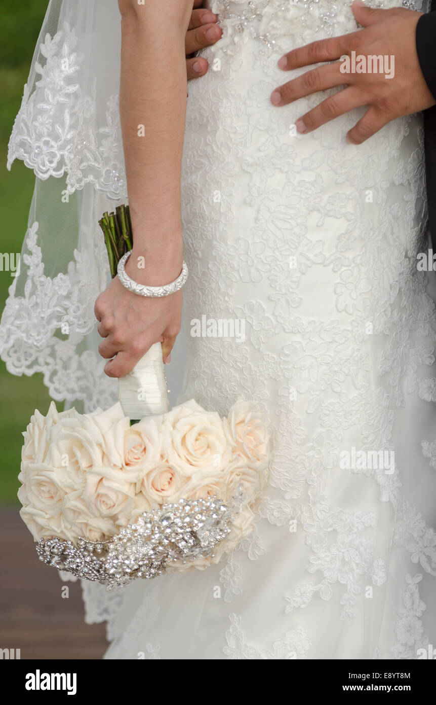 Nozze bouquet di fiori Foto Stock