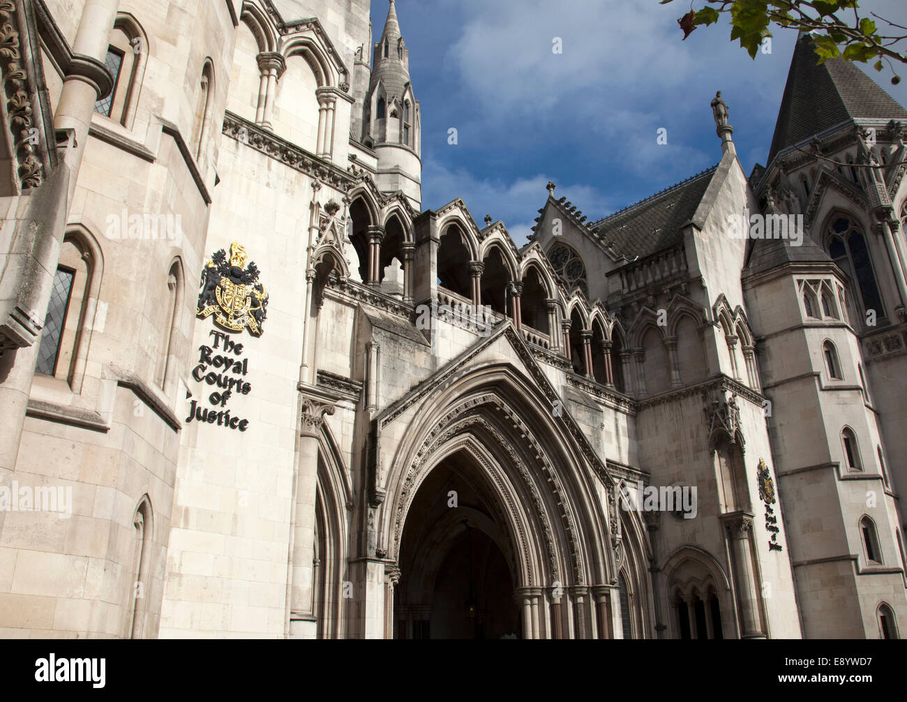 Royal Courts of Justice sullo Strand in London REGNO UNITO Foto Stock