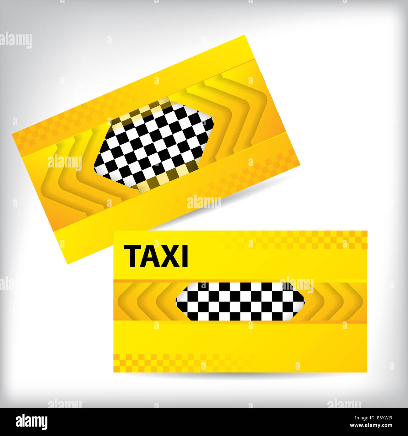 Abstract taxi business card design su bianco Foto Stock Abstract taxi business card design su bianco Foto Stock