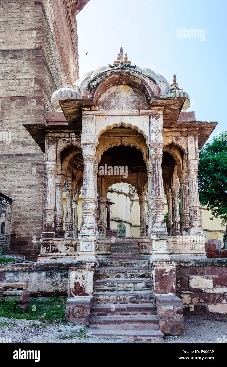 Diverse parti del Forte Mehrangarh, Rajasthan, Jodhpur, India Foto Stock
