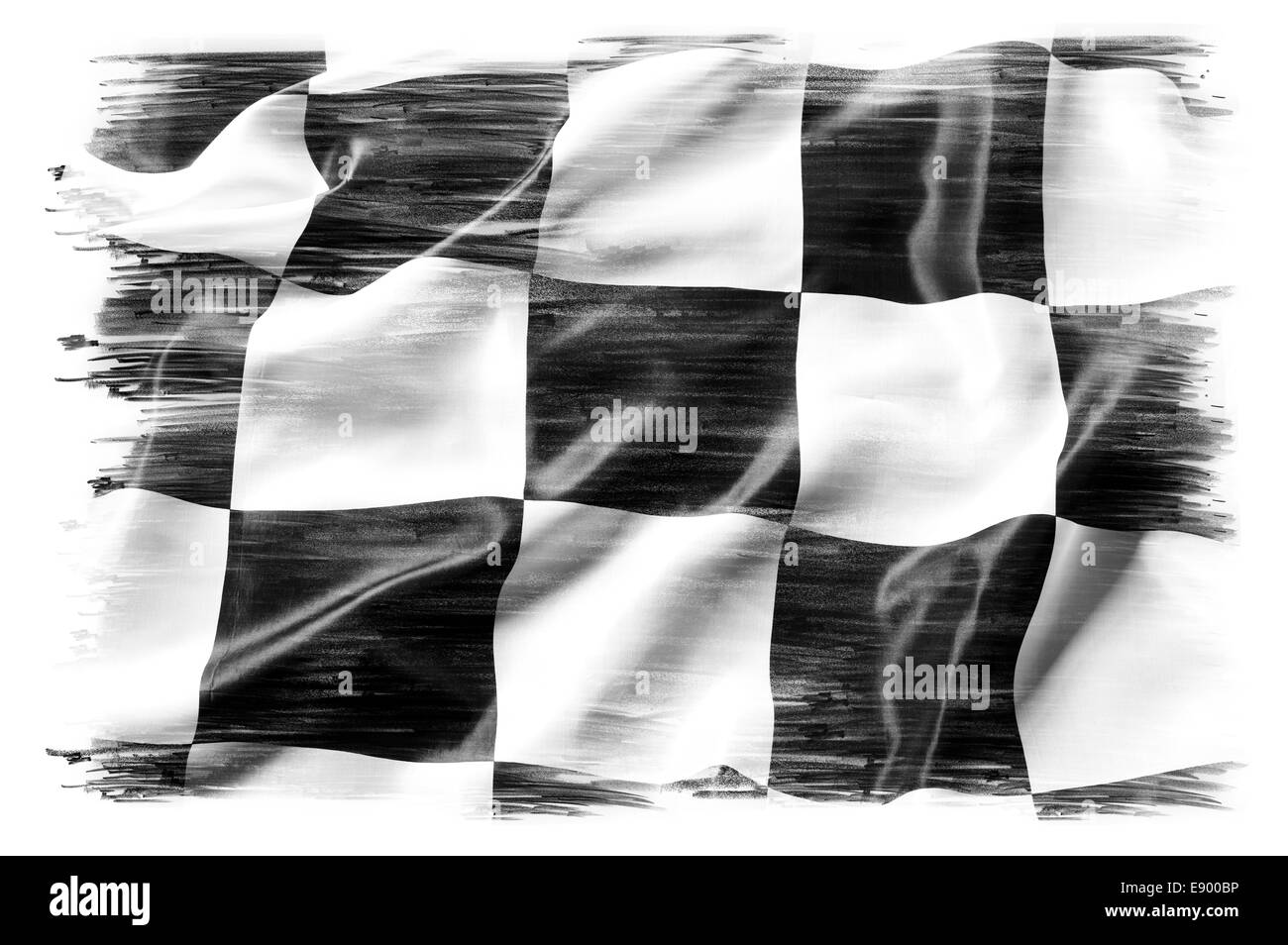 Bandiera a scacchi su sfondo semplice Foto Stock