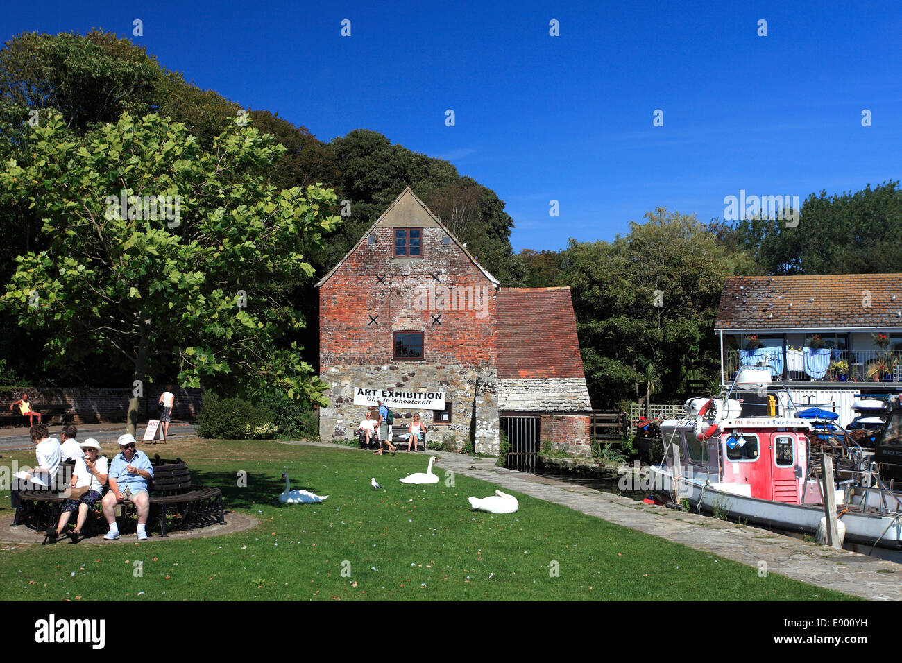 Place Mill, Christchurch Harbour, Christchurch città, contea di Dorset, Inghilterra, Regno Unito Foto Stock