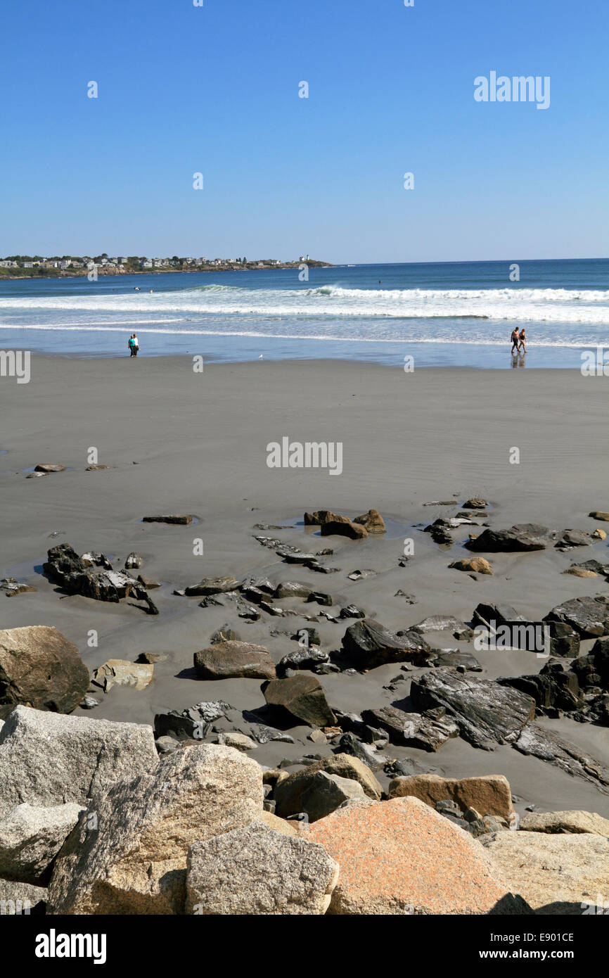York Beach, Maine, Stati Uniti d'America. Un popolare luogo di relax e di vacanza. Foto Stock