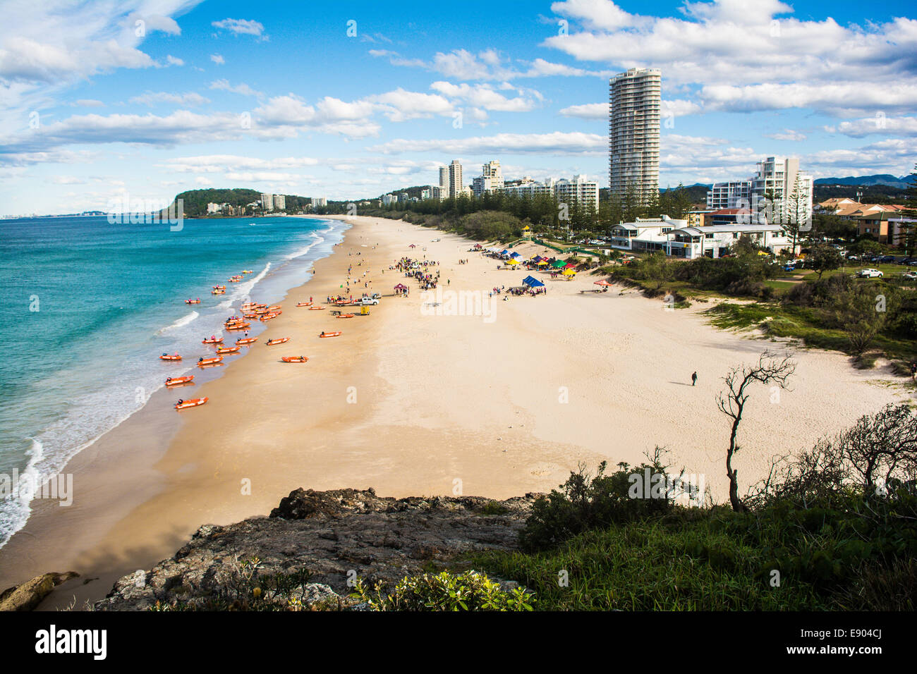 Surf Lifesavers concorrenza, N. Burleigh, Gold Coast, Queensland, Australia Foto Stock