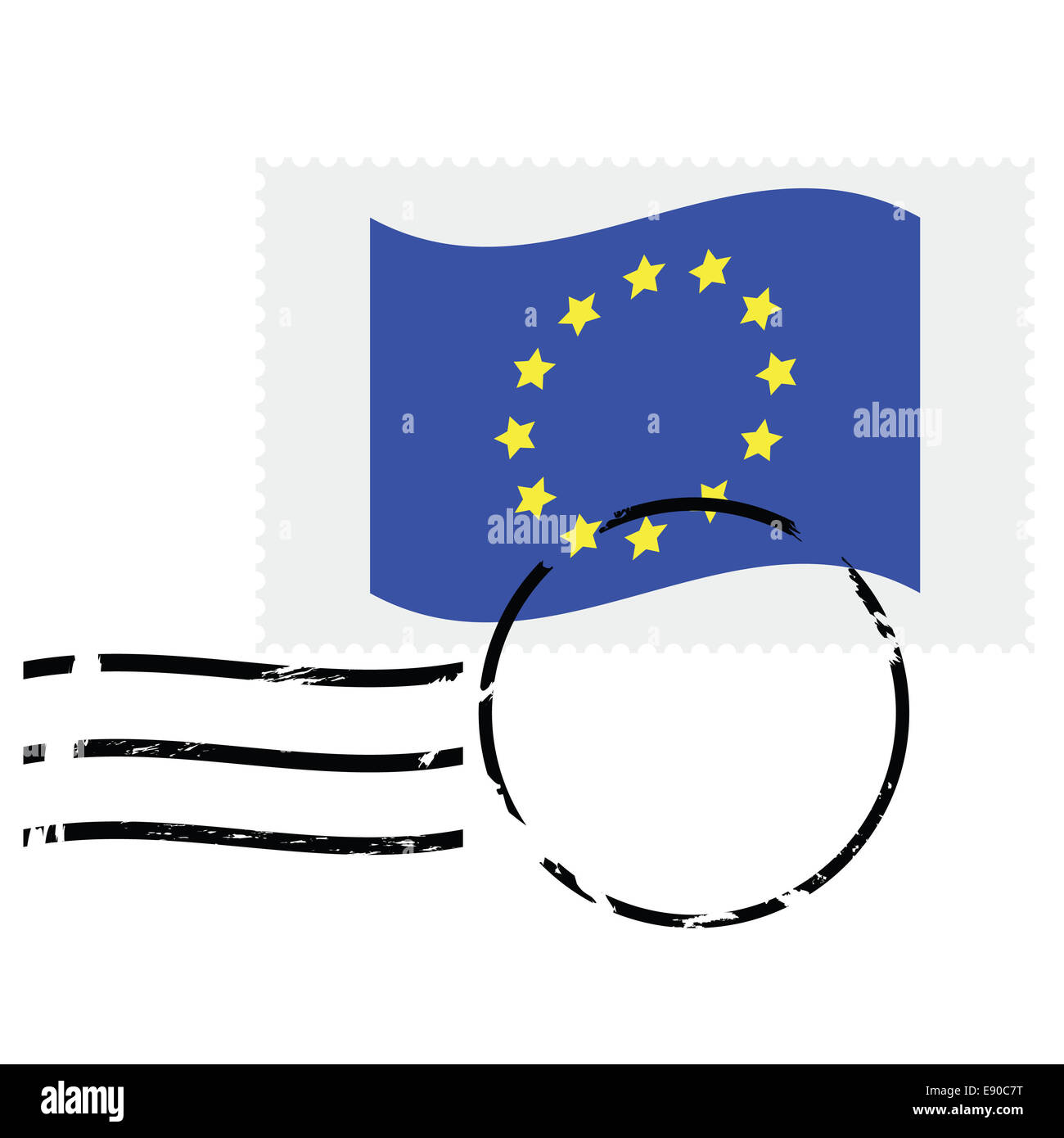 Unione Europea timbro Foto Stock