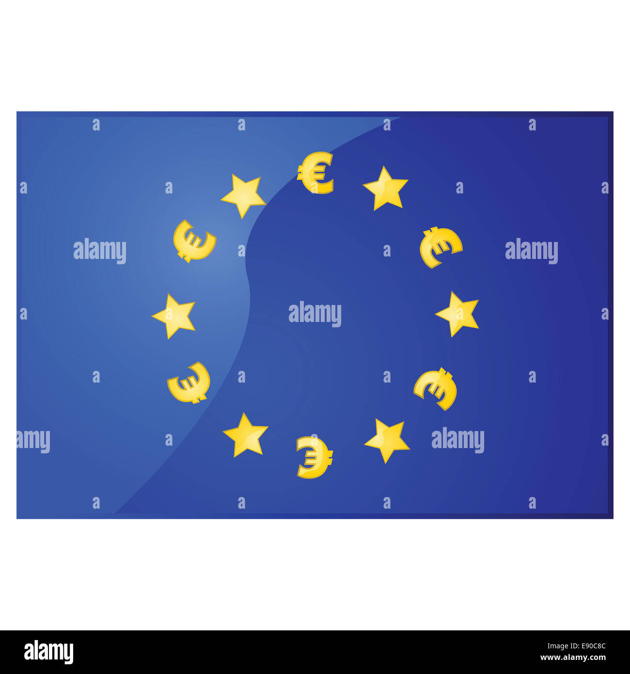 Bandiera europea denaro Foto Stock