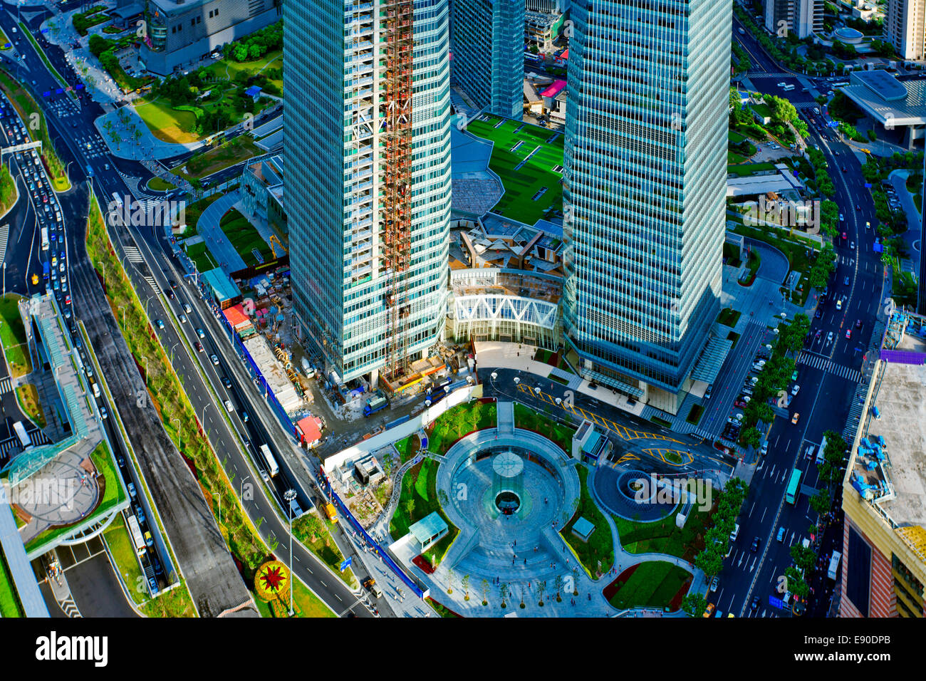 Lujiazui finanziario Center Foto Stock