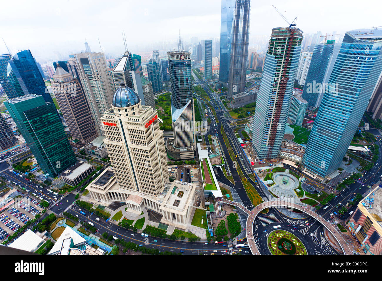Lujiazui finanziario Center Foto Stock