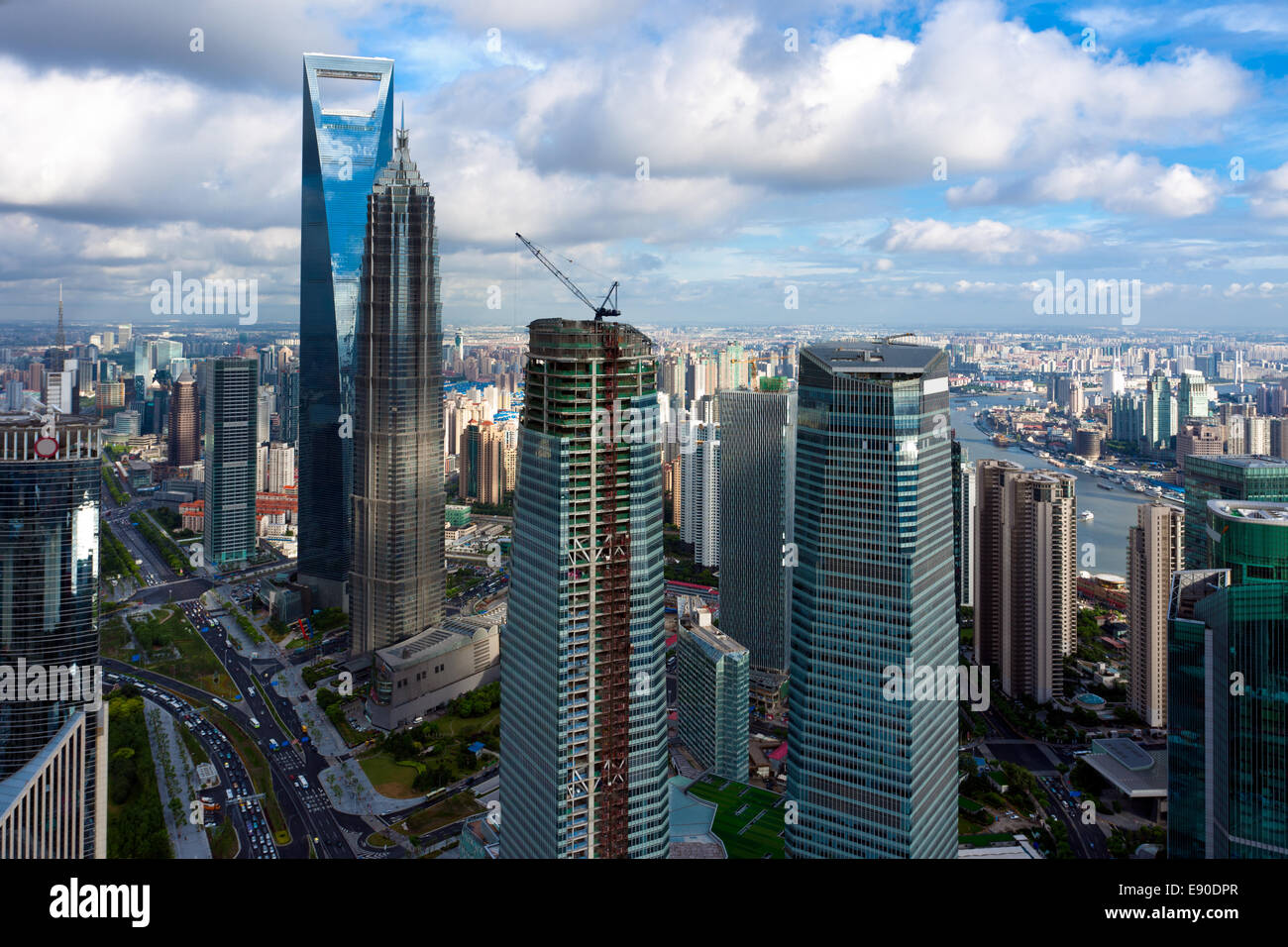 Lujiazui finanziario Center Foto Stock