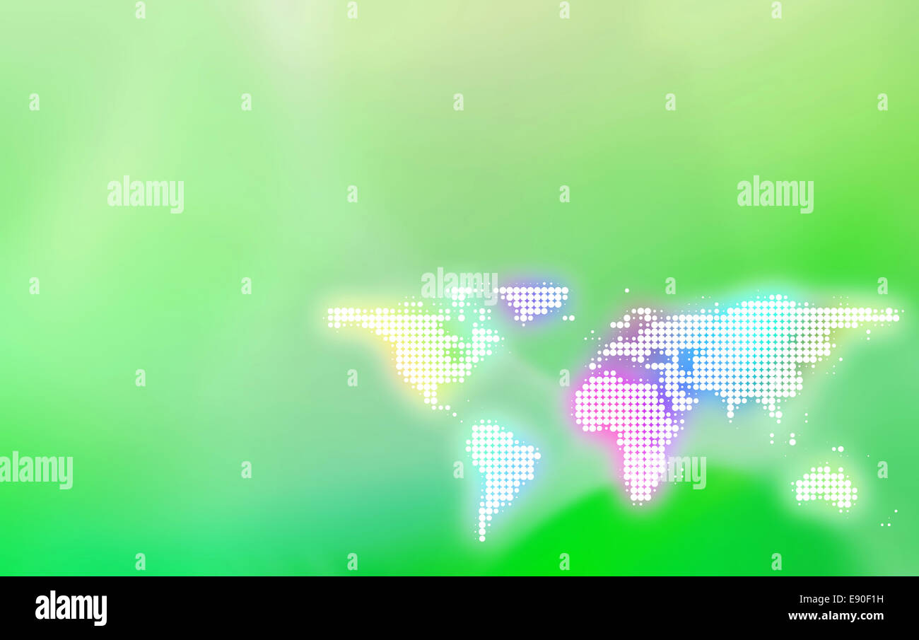 Mondo Globale sullo sfondo della mappa Foto Stock