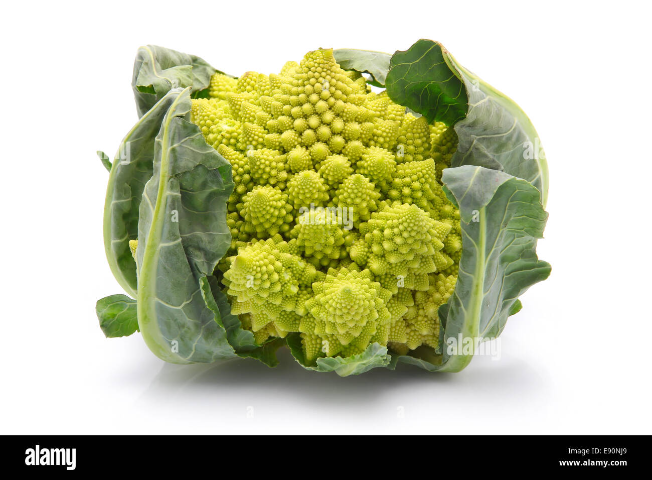 Romanesco Cavolo broccolo isolato Foto Stock