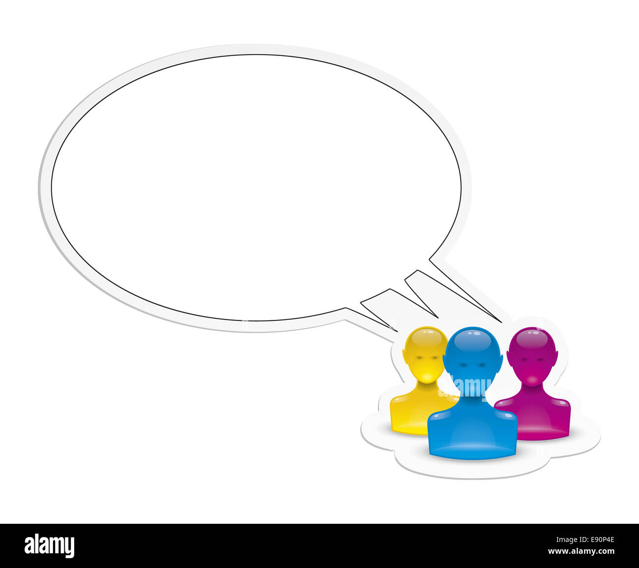 Parlando di persone icona Foto Stock