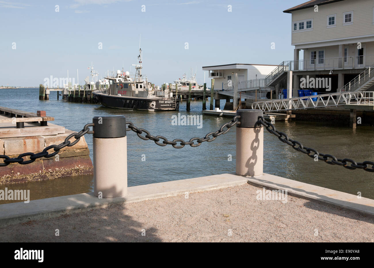 Accesso a acqua in Waterfront Park, Charleston, Carolina del Sud. Foto Stock